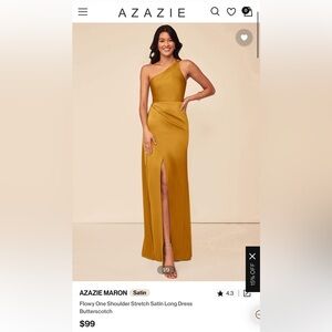 Azazie Maron Stretch Satin Dress